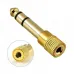Adaptador Plug P10 Para Jack P2 Stereo Ouro Adaptador Plug P10 Para Jack P2 Stereo Ouro