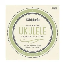 Encordoamento Daddario Ukulele Soprano Clear Nylon Ej65s