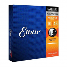 Jogo De Cordas Elixir 010 Light Para Guitarra Nanoweb