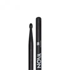 Par de Baquetas NOVA Vic Firth Hickory 5b N5bb Preta