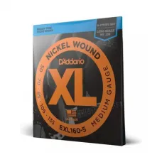 Jogo de 4 Cordas Daddario Para Contra Baixo 0.050 - 0.105 EXL160
