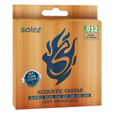 Encordoamento Solez Para Violão 0.012 DLP Bronze 85/15 - SLATB12 Encordoamento Solez Para Violão 0.012 DLP Bronze 85/15 - SLATB12