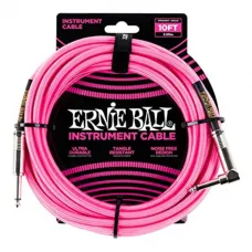 Cabo Para Guitarra Ernie Ball Rosa Neon 10 FT - 3 metros