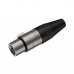 Conector XLR Fêmea Roxtone RX3FP-NT