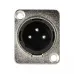 Conector Santo Angelo XLR Painel 3 Polos Macho SA2X Niquelado Conector Santo Angelo XLR Painel 3 Polos Macho SA2X Niquelado