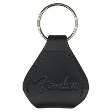 Chaveiro Porta Palheta Fender Couro Preto