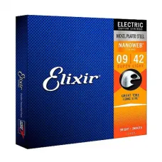 Encordoamento Elixir Guitarra 09-42 Nanoweb Nickel Plated - 12002
