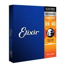 Encordoamento Elixir Guitarra 09-46 Nanoweb Nickel Plated - 12027