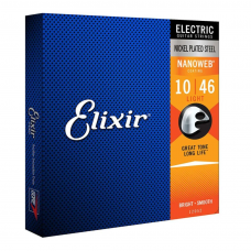 Encordoamento Elixir Guitarra 10-46 Nanoweb Nickel Plated - 12052