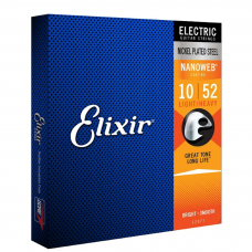 Encordoamento Elixir Guitarra 10-52 Nanoweb Nickel Plated - 12077