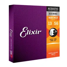 Encordoamento Elixir Violão 13-56 Nanoweb Bronze 80/20 - 11102