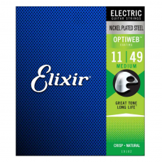 Encordoamento Elixir Guitarra 11-49 Optiweb Nickel Plated - 19102
