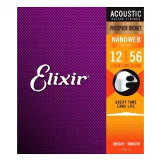 Encordoamento Elixir Violão 12-56 Nanoweb Phosphor Bronze - 16077