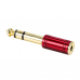 Plug Adaptador P2/ P10 Estereo Santo Angelo Ouro Vermelho