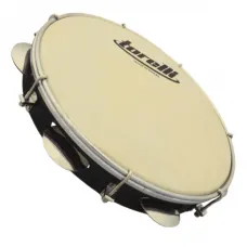 Pandeiro 10'' Injetado Preto Pele Animal Torelli TP 300 PR