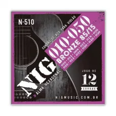 Jogo de 12 Cordas Violão Aço / Bronze NIG N 510