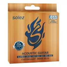 Encordoamento Solez 0.011 Para Violão Bronze 85/15 - SLATB11 Encordoamento Solez 0.011 Para Violão Bronze 85/15 - SLATB11