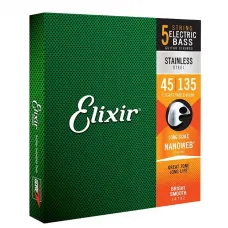 Encordoamento Elixir 5 Cordas 045-135 Nanoweb 14782 Encordoamento Elixir 5 Cordas 045-135 Nanoweb 14782