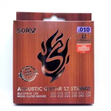 Corda Solez 0.010 Para Violão 12 Cordas - SLANPB10 12S