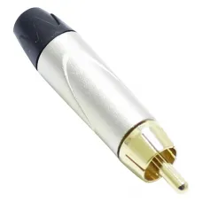 Conector DLK RCA Macho Bucha Preta 6 mm Datalink