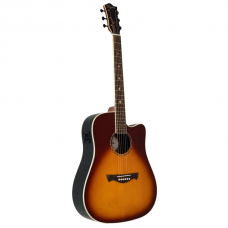 Violão Tagima Folk Elétrico Aço Toronto CherryBurst com Bag