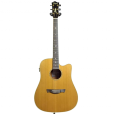 Violão Tagima Folk Elétrico Aço Signature Juninho Afram Natural   Case Rígido