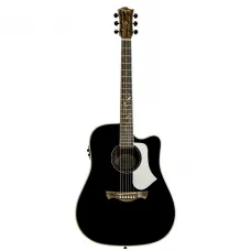 Violão Tagima Folk Elétrico Aço Florens Flamed Okoume FS-200 Black