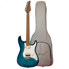 Guitarra Benson Stratocaster Hardy S MD M BLB/WP Chrome   Bag