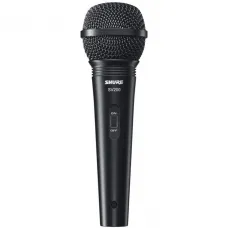 Microfone Shure Unidirecional com Fio Black SV200-W
