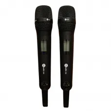 Microfone Duplo Sem Fio MJ Áudio K-6