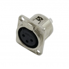 Conector DLK XLR Fêmea Painel