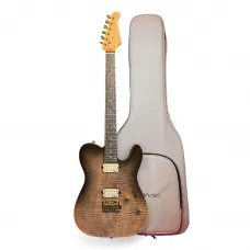 Guitarra Benson Telecaster Hardy T MD MCH/WP GOLD   Bag