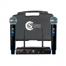 Microfone Sem Fio Duplo Basic Custom Sound CW-40W Microfone Sem Fio Duplo Basic Custom Sound CW-40W