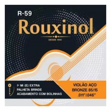 Corda Violão Aço com Bolinha Rouxinol 011/.046 - R59 Corda Violão Aço com Bolinha Rouxinol 011/.046 - R59