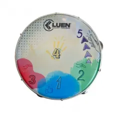Pandeiro 10 Plas Inox Pele Leitosa Pratik - Luen