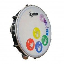 Pandeiro 10 Plas Inox Pele Leitosa Tik Toque - Luen Pandeiro 10 Plas Inox Pele Leitosa Tik Toque - Luen