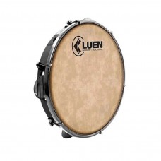 Pandeiro 10 Form. Folheado Nat. Aro Inox Pele Animal - Luen Pandeiro 10 Form. Folheado Nat. Aro Inox Pele Animal - Luen