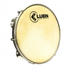 Pandeiro 10 Fibra Mad Aro Plast Inox Pele Animal Simples - Luen