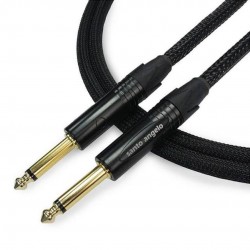 Cabo Guitarra 1,20MM Nylon Plug P10BR Bass 30FT/9.15M - Preto