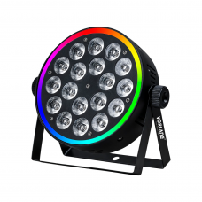 Par Led 18x18w  RGBWA UV 6 em 1 com Borda - Vorlane